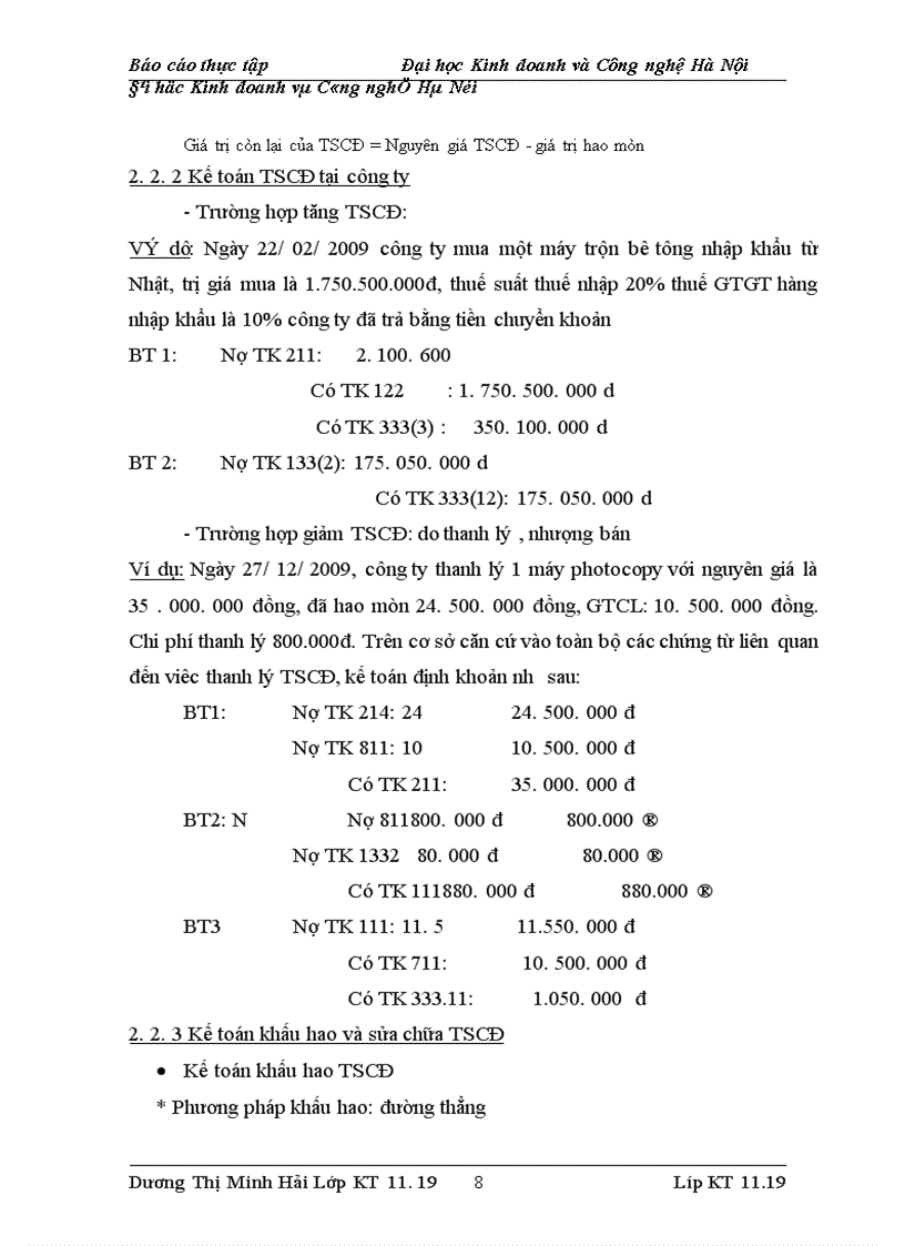 image for page Báo cáo về công ty vận tải và xây dựng