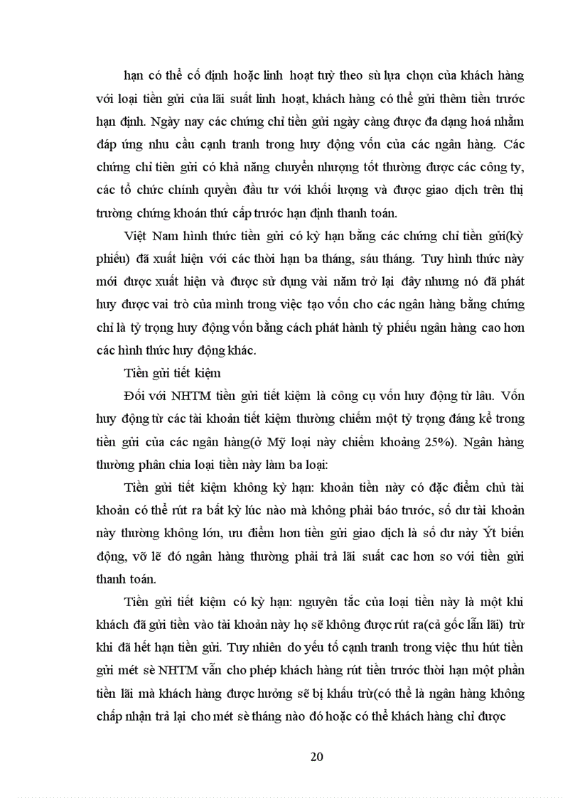 image for page Nghiệp vụ huy động vốn của Ngân hàng Thương mại