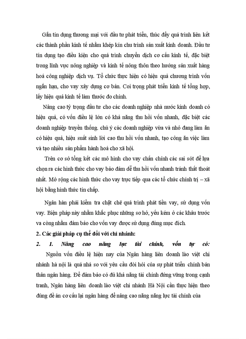 image for page Các giải pháp nhằm nâng cao chất lượng tín dụng của Ngân hàng liên doanh Lào Việt chi nhánh Hà Nội