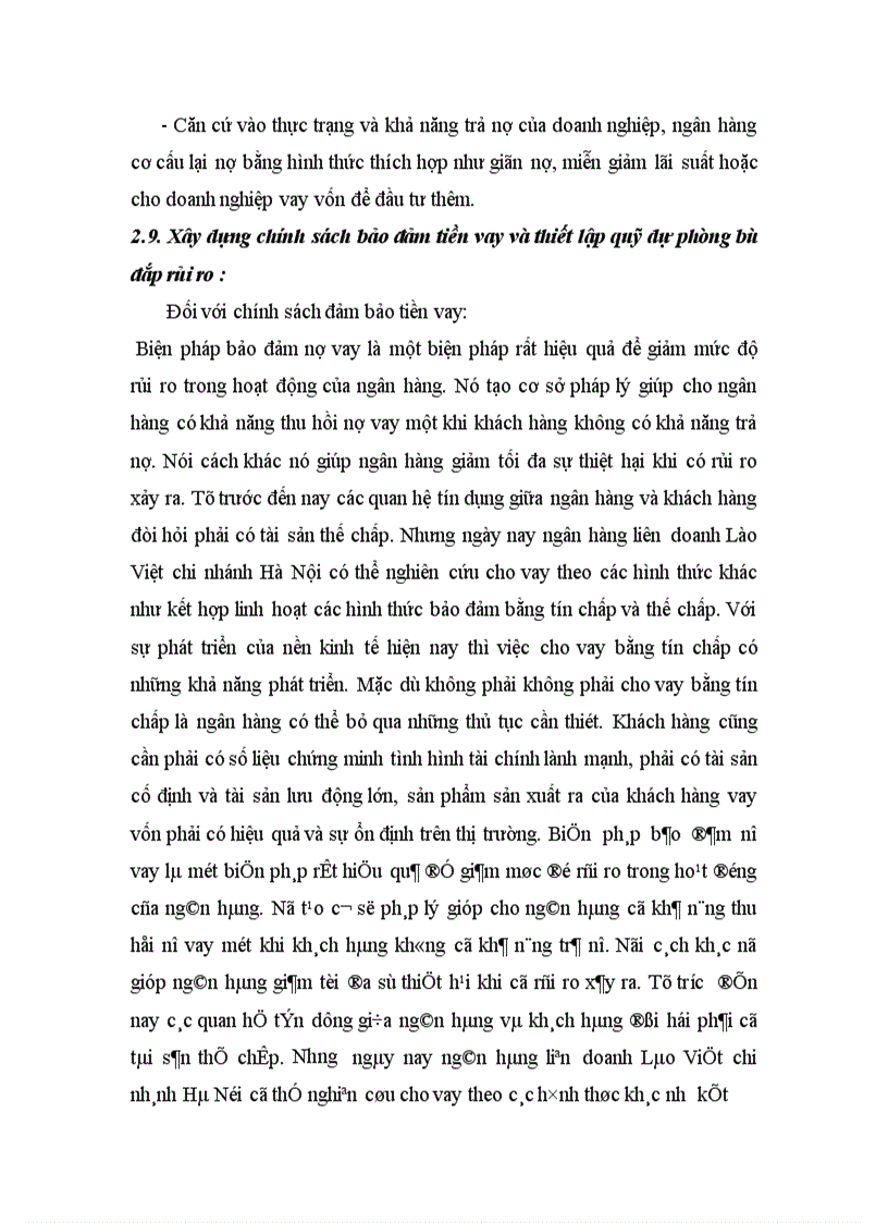 image for page Các giải pháp nhằm nâng cao chất lượng tín dụng của Ngân hàng liên doanh Lào Việt chi nhánh Hà Nội