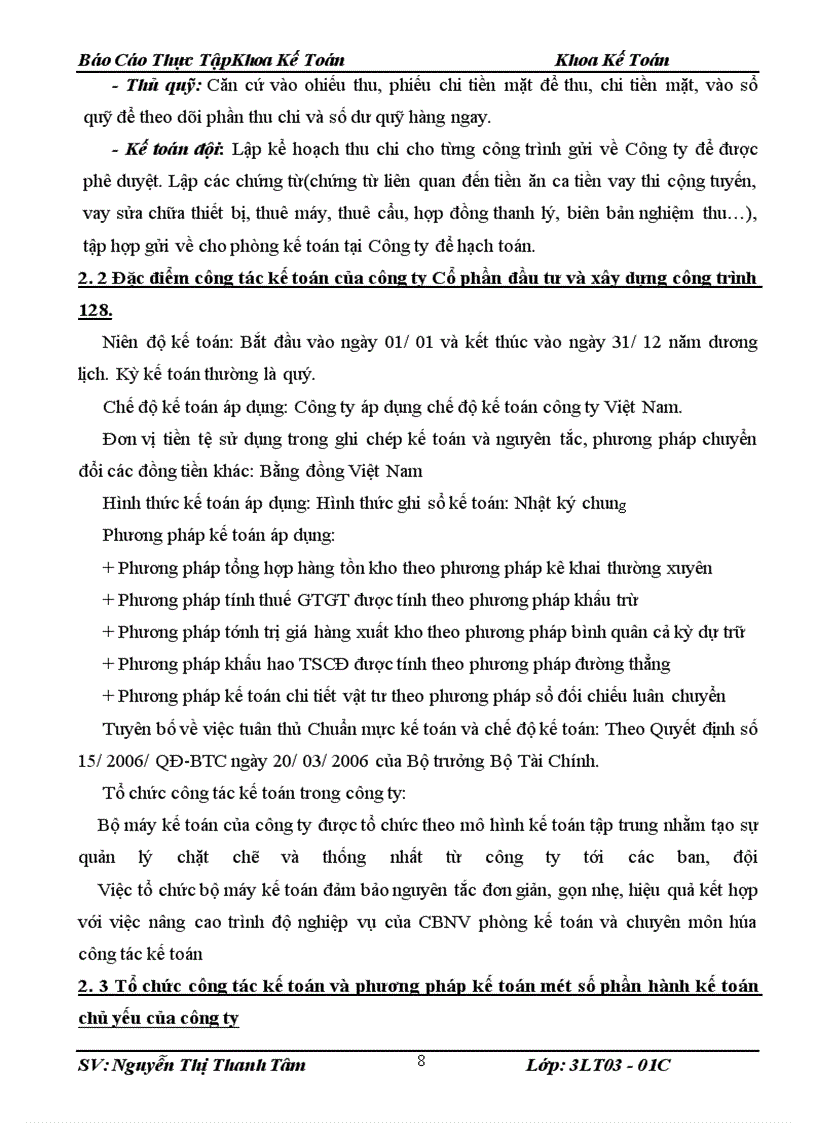 image for page Báo cáo về công ty CPĐT và XDCT 128-CIENCO 1