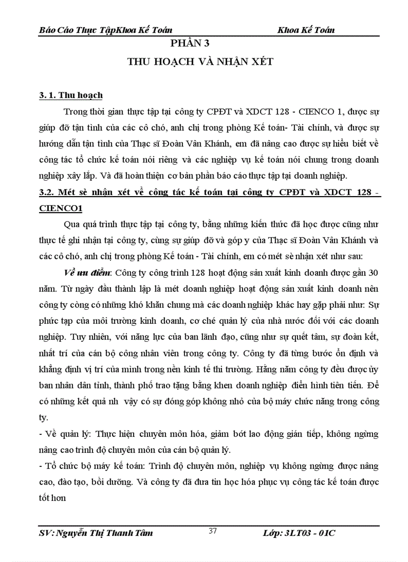 image for page Báo cáo về công ty CPĐT và XDCT 128-CIENCO 1