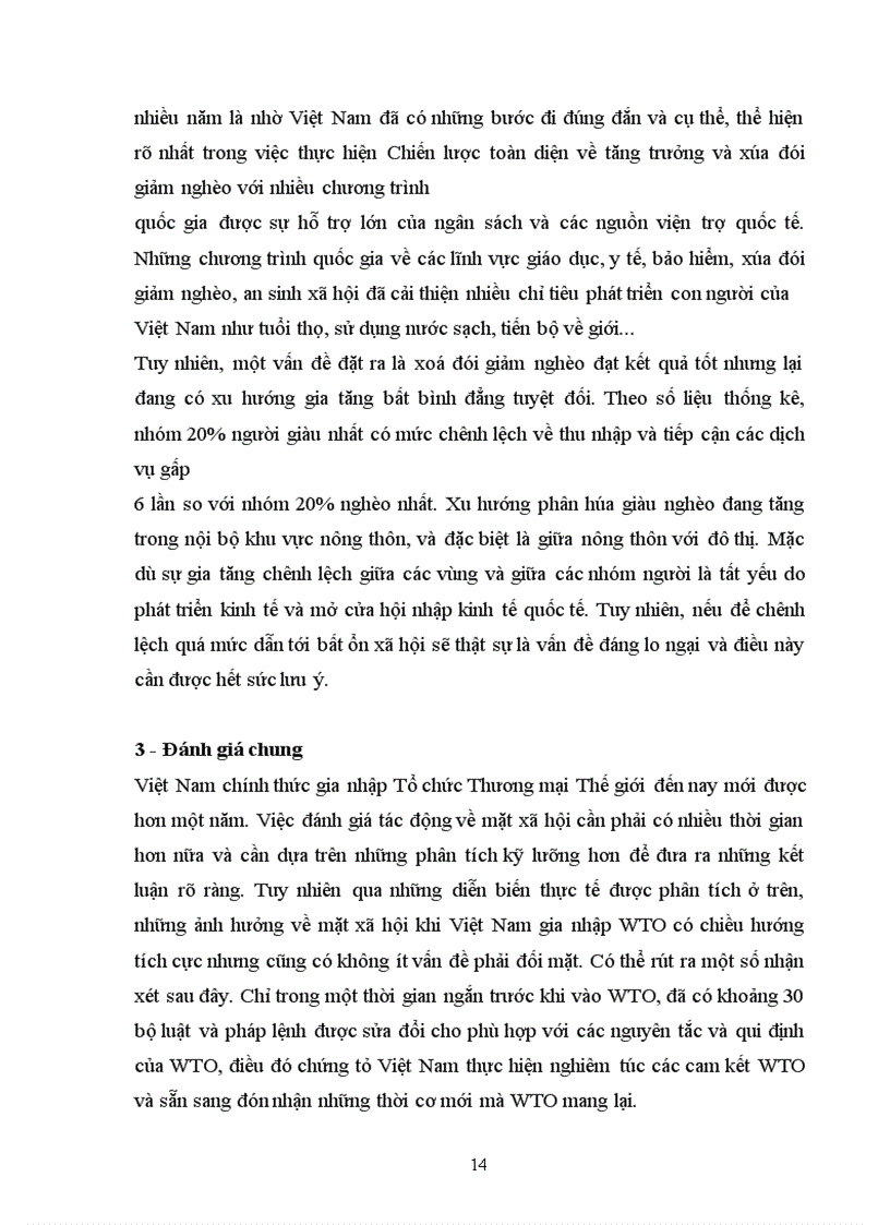 image for page Tác động về xã hội sau khi việt nam gia nhập wto