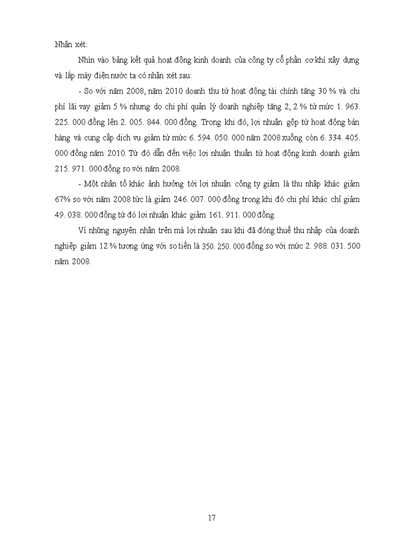 image for page Báo cáo về công ty cổ phần cơ khí xây dựng và lắp máy điện nước