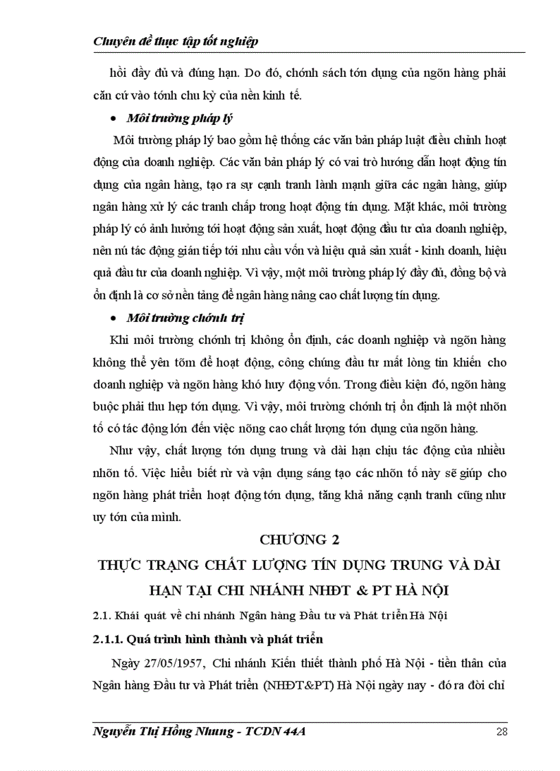 image for page Giải pháp nâng cao chất lượng tín dụng trung và dài hạn tại chi nhánh Ngân hàng Đầu tư và Phát triển Hà Nội