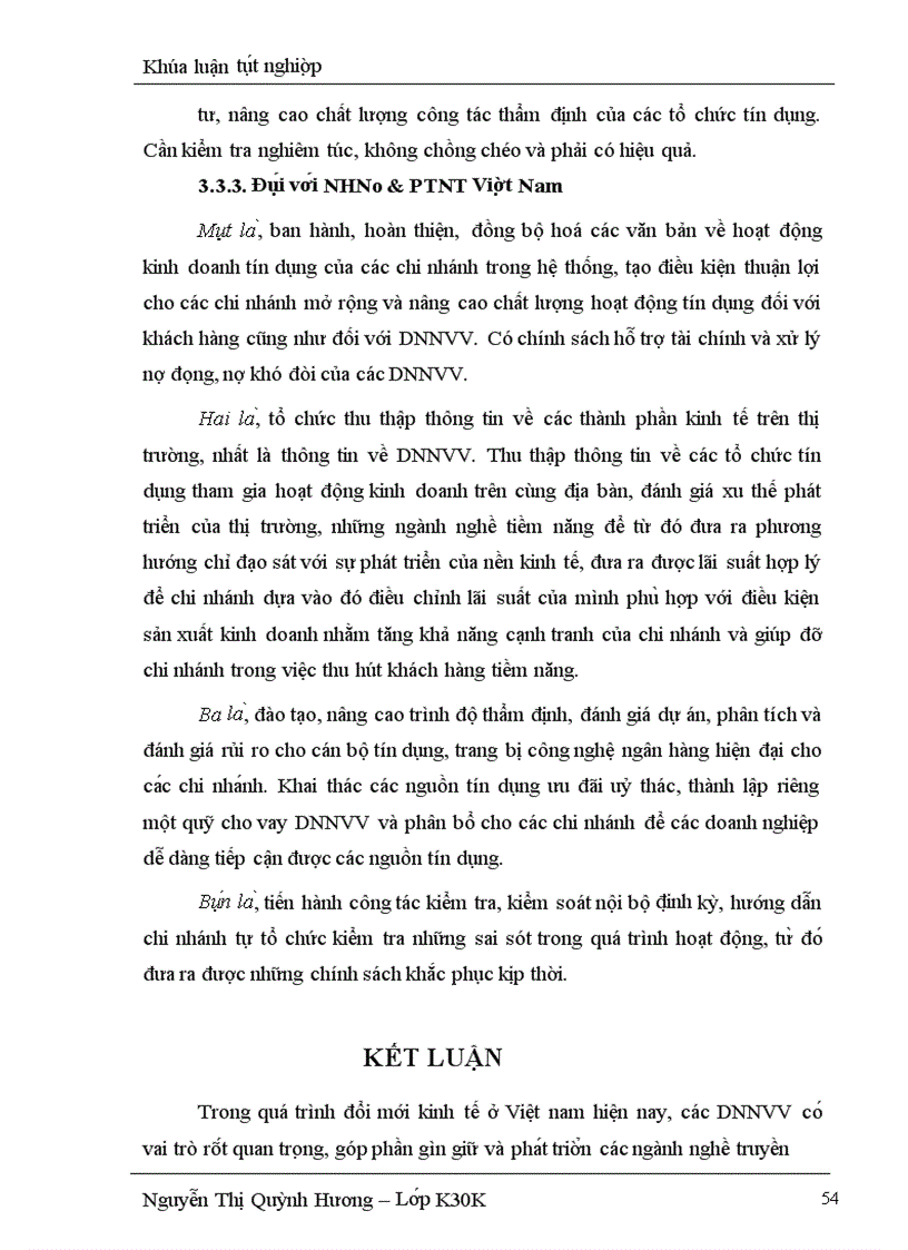 image for page Nâng cao chất lượng tín dụng đối với doanh nghiệp nhỏ và vừa tại chi nhánh Ngân hàng Nông nghiệp và Phát triển Nông thôn chi nhánh thành phố Bắc Ninh, tỉnh Bắc Ninh