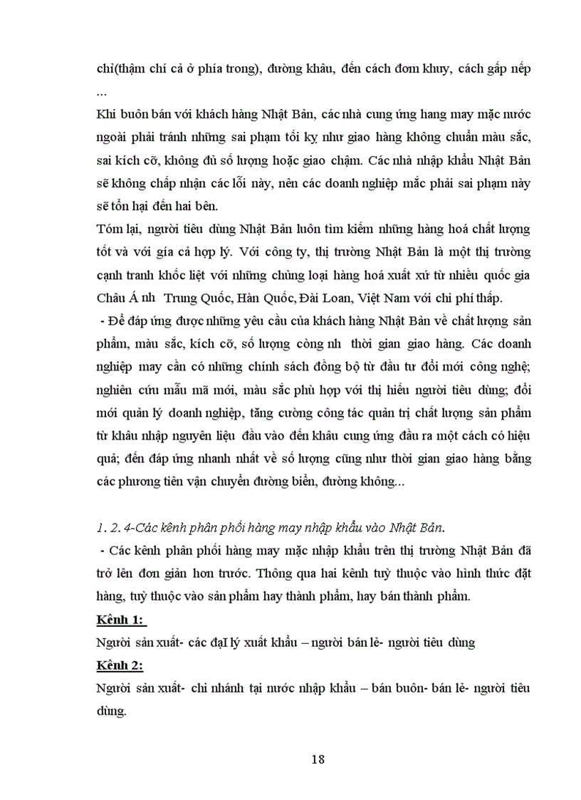 image for page Xuất khẩu hàng dệt may của vinateximex sang thị trường Nhật Bản - Thực trạng và giải pháp