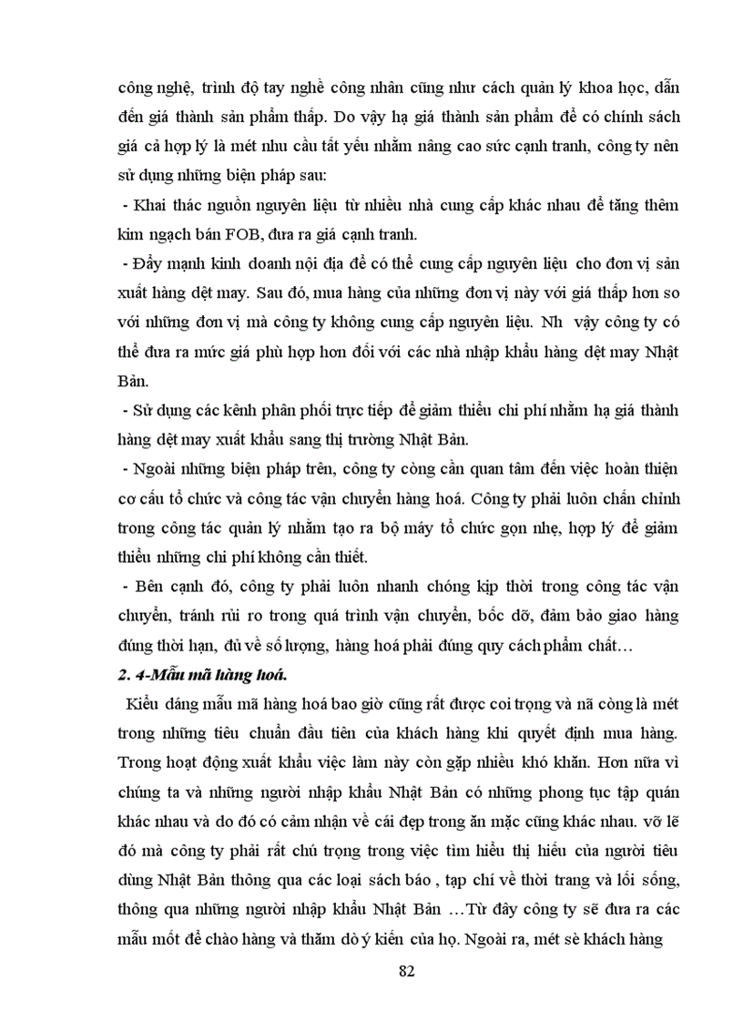 image for page Xuất khẩu hàng dệt may của vinateximex sang thị trường Nhật Bản - Thực trạng và giải pháp