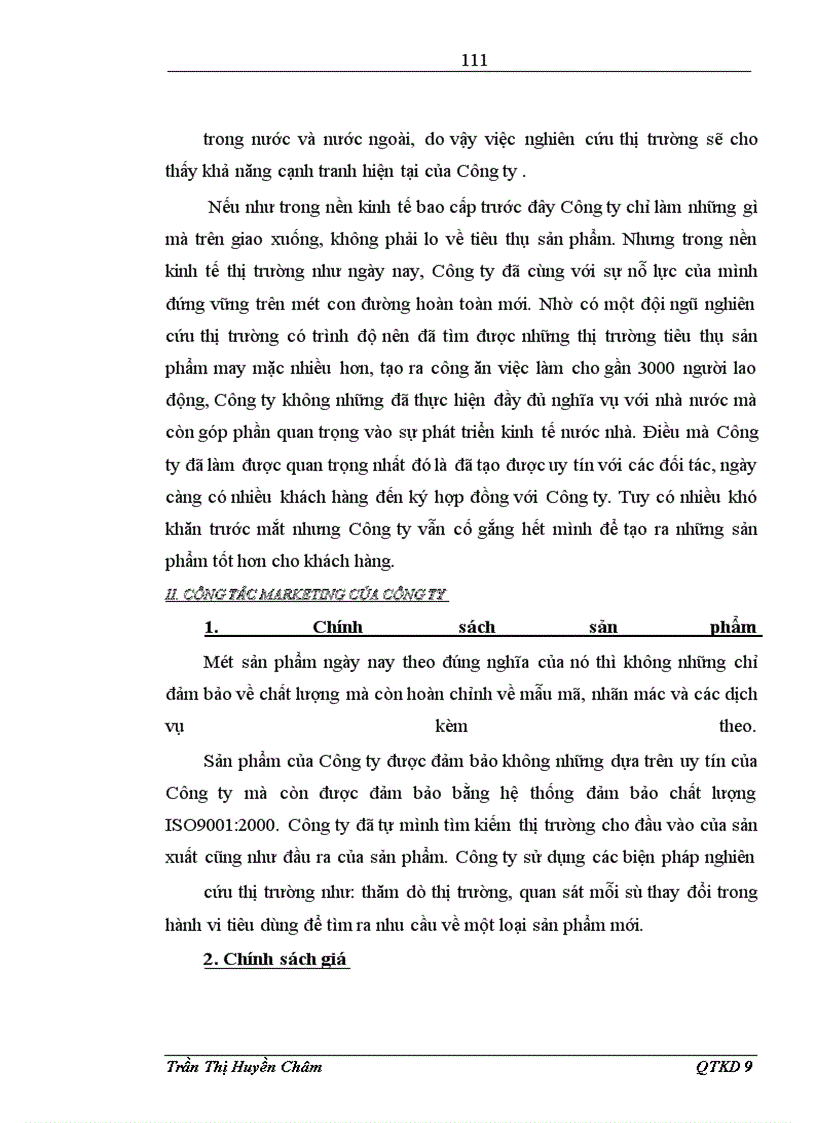 image for page Báo cáo tổng hợp về công ty may đáp cầu