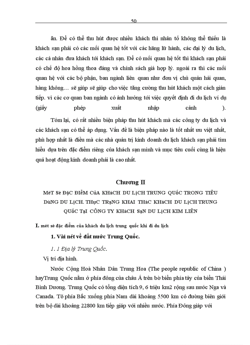image for page Một số biện pháp nhằm tăng cường thu hút khách du lịch Trung Quốc tại CôNG TY Khách Sạn DU LịCH Kim liên