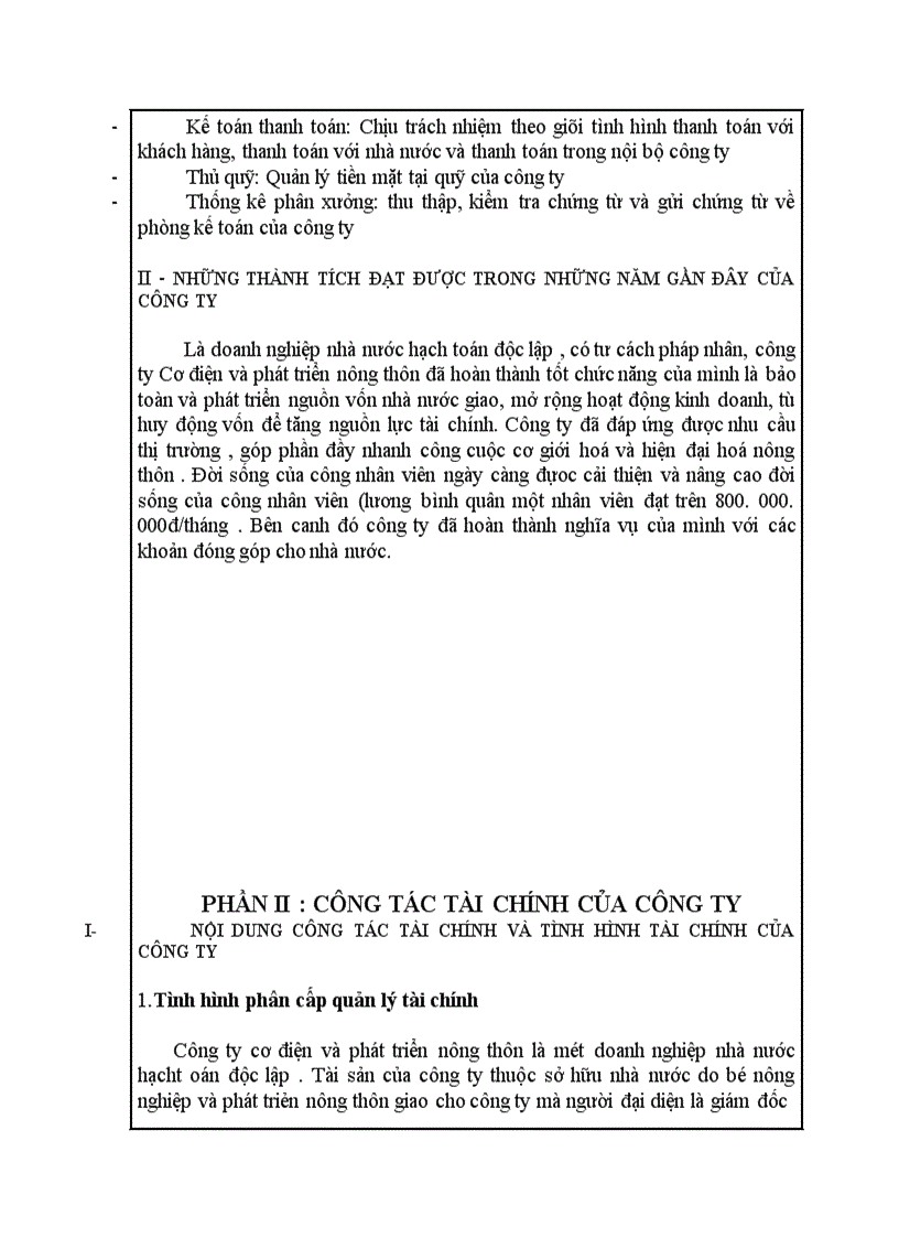 image for page Hoạt động của công ty cơ đIện và phát triển nông thôn