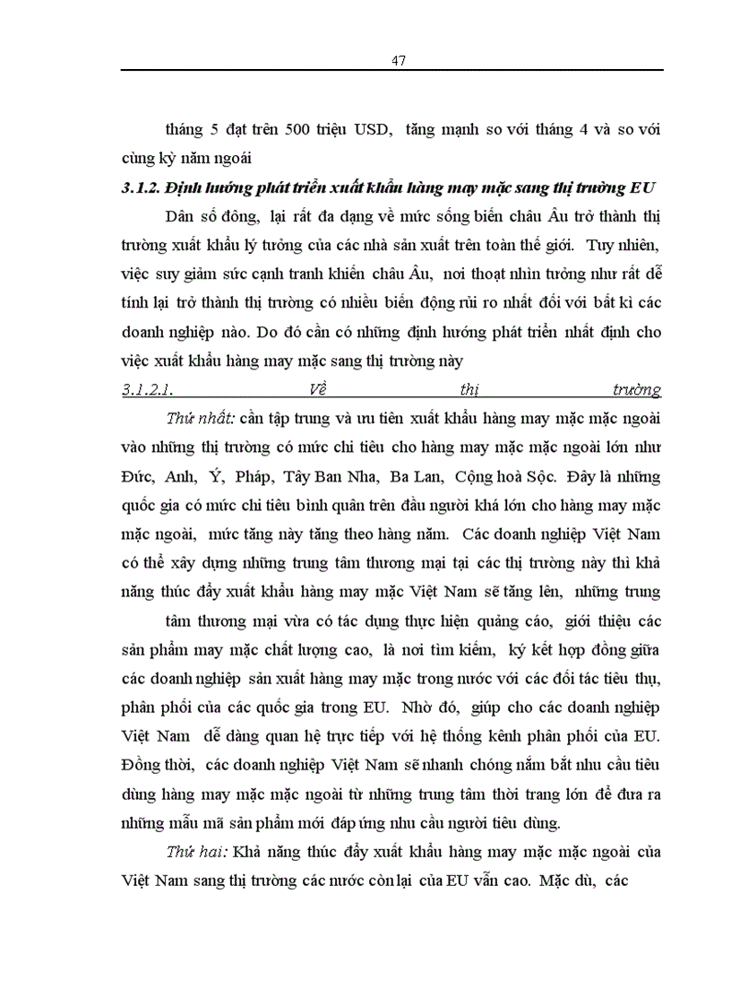 image for page Các giải pháp đẩy mạnh hoạt động xuất khẩu hàng may mặc của công ty Sản Xuất_Xuất Nhập Khẩu Dệt May sang thị trường EU.