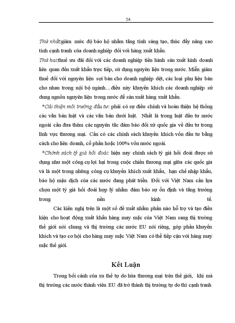 image for page Các giải pháp đẩy mạnh hoạt động xuất khẩu hàng may mặc của công ty Sản Xuất_Xuất Nhập Khẩu Dệt May sang thị trường EU.