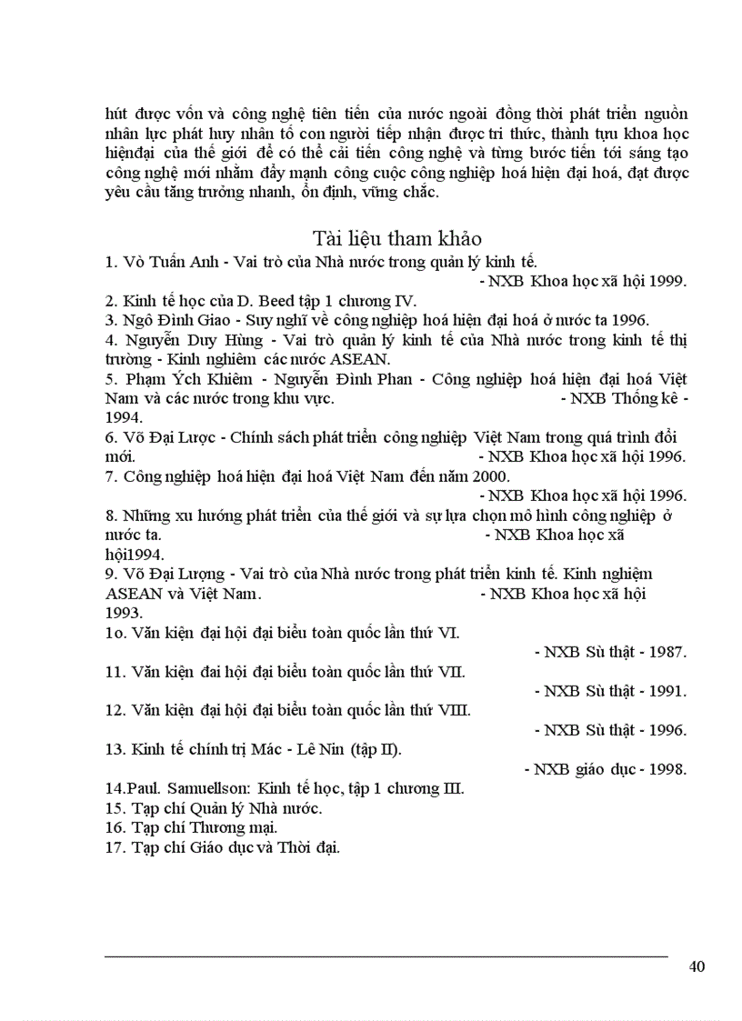 image for page Vai trò của Nhà nước đối với quá trình công nghiệp hoá hiện đại hoá ở nước ta.