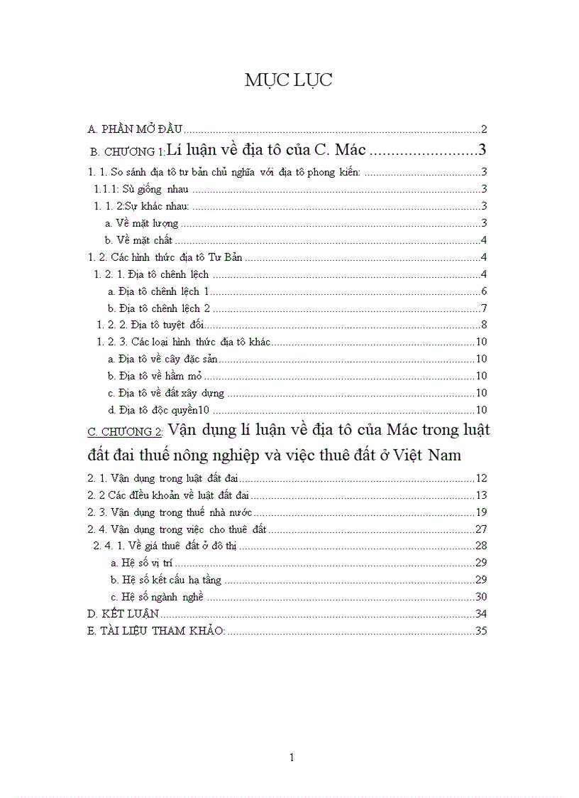 image for page Lý luận về địa tô của CácMac và sự vận dụng vào chính sách đất đai ở Việt Nam hiện nay.