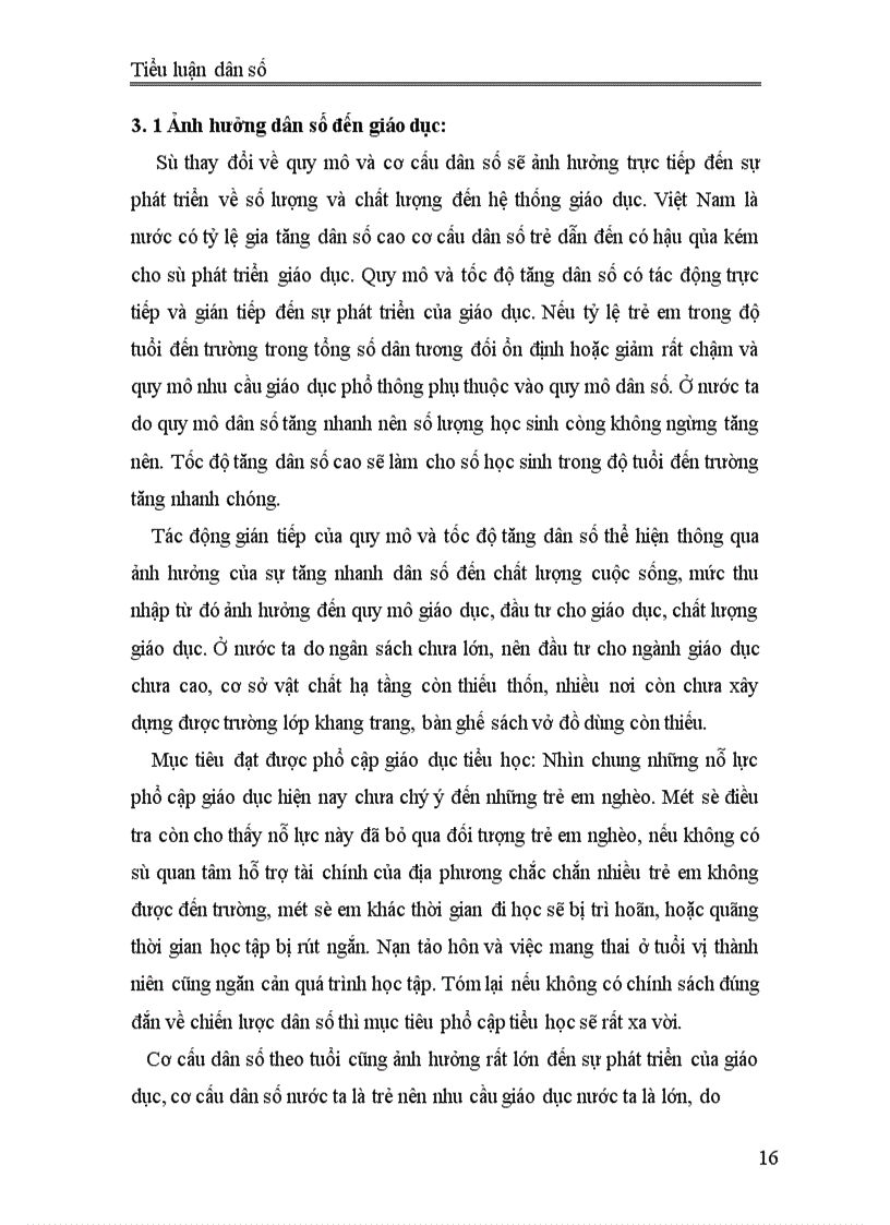 image for page Hãy nêu và phân tích ảnh hưởng của sự phát triển dân số đến kinh tế, xã hội ở Việt Nam.