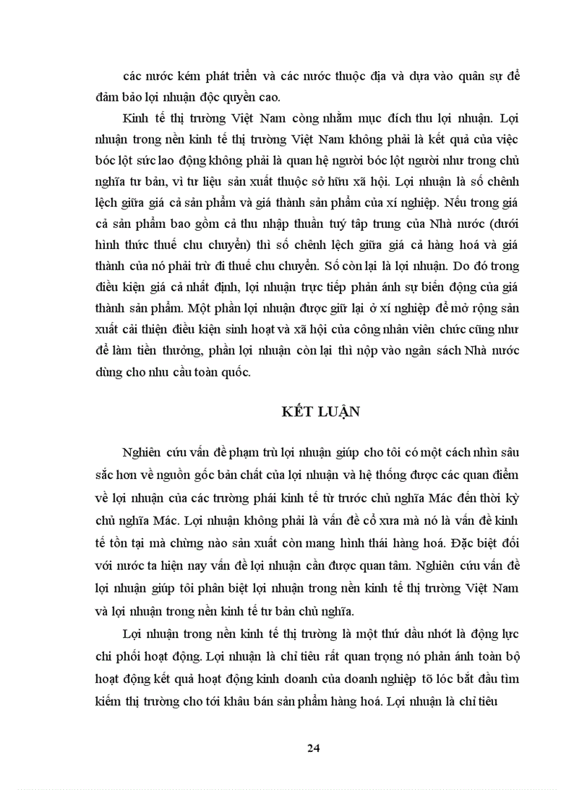 image for page Nghiên cứu vấn đề lợi nhuận trong nền kinh tế thị trường hiện nay.