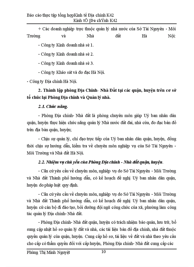 image for page Thực tập tổng hợp tại Sở Tài Nguyên - Môi Trường và Nhà đất Hà Nội