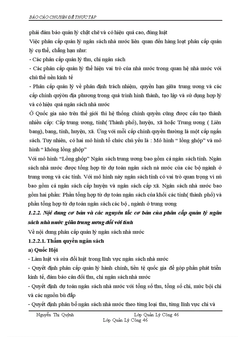 image for page Phân cấp quản lý ngân sách nhà nước giữa Tỉnh và huyện, xã ở tỉnh Bắc Ninh- Thực trạng, phương hướng, giải pháp hoàn thiện