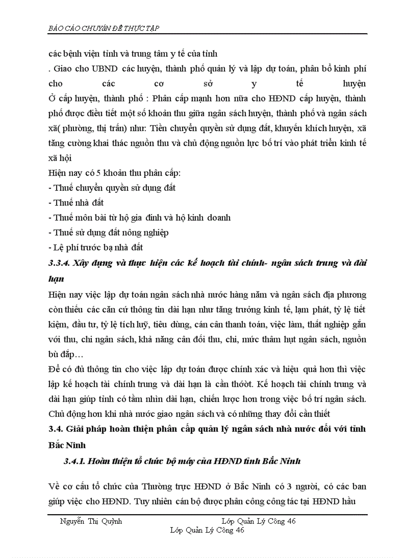 image for page Phân cấp quản lý ngân sách nhà nước giữa Tỉnh và huyện, xã ở tỉnh Bắc Ninh- Thực trạng, phương hướng, giải pháp hoàn thiện