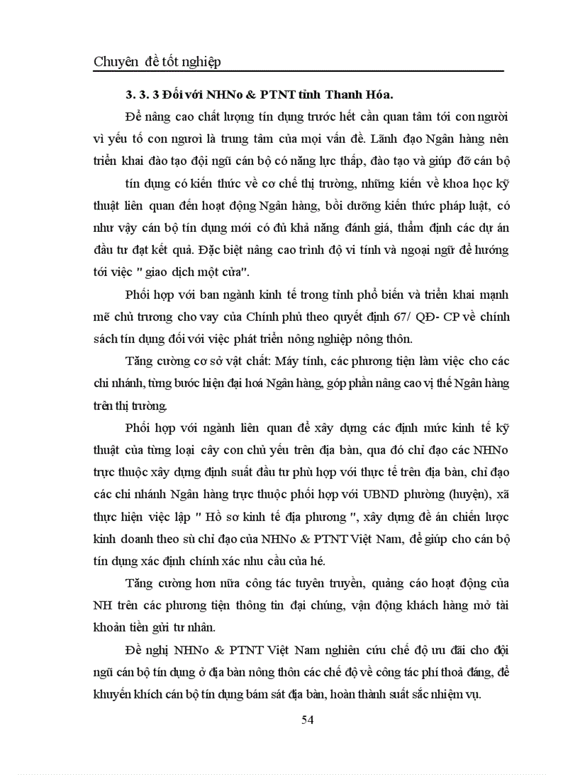 image for page Một số giải pháp nhằm nâng cao chất lượng tín dụng đối với hộ sản xuất tại NHNNo & PTNT huyện Nga Sơn - Thanh Hóa