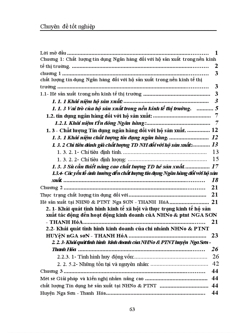 image for page Một số giải pháp nhằm nâng cao chất lượng tín dụng đối với hộ sản xuất tại NHNNo & PTNT huyện Nga Sơn - Thanh Hóa