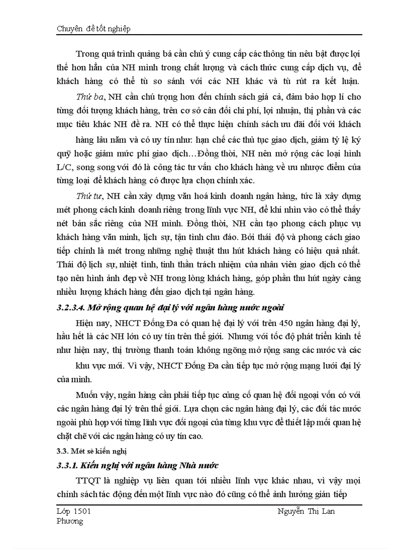 image for page Giải pháp nhằm hạn chế rủi ro trong phương thức thanh toán tín dụng chứng từ tại Ngân hàng Công thương Đống Đa.