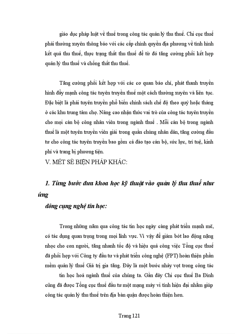 image for page Bàn về công tác quản lí thu thuế giá trị gia tăng ở khu vực kinh tế cá thể trên địa bàn quận Ba đình.