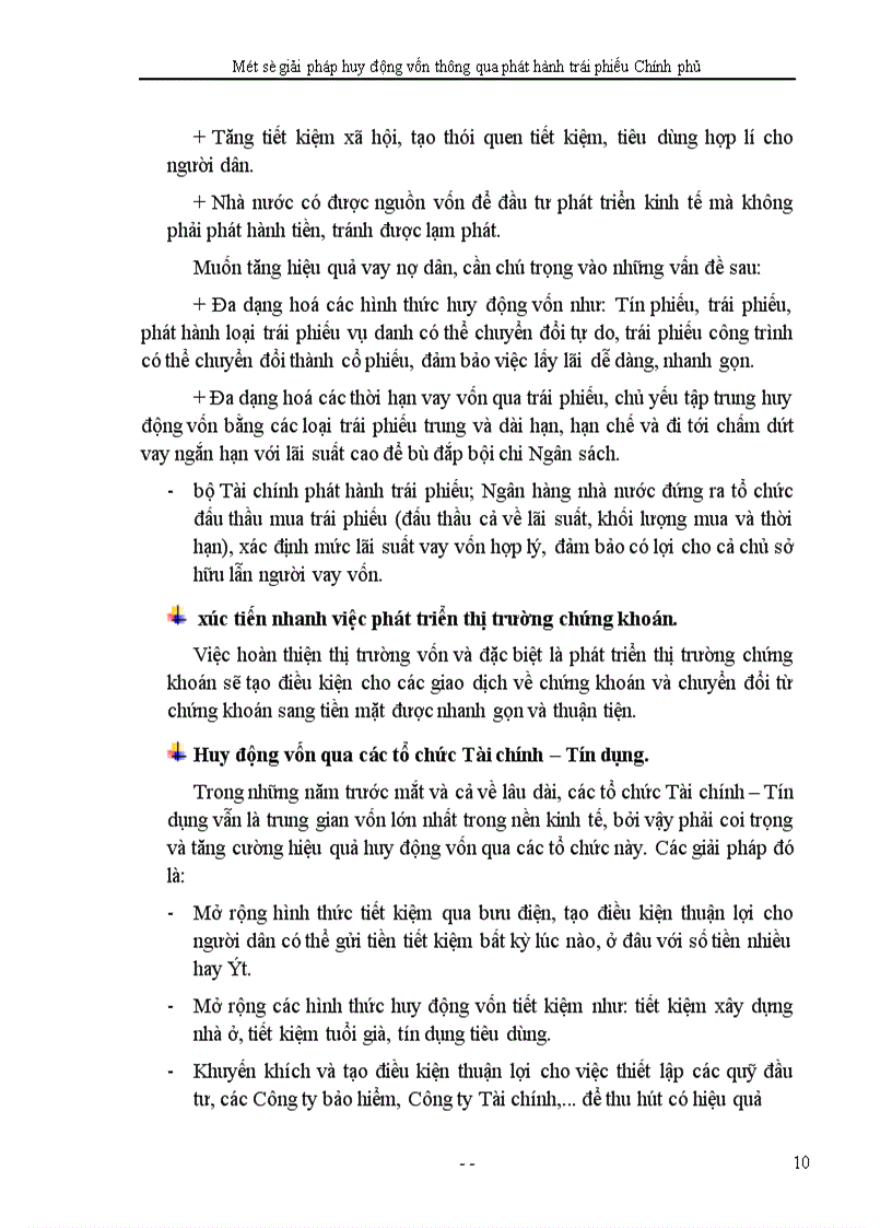 image for page Một số giải pháp huy động vốn thông qua phát hành trái phiếu Chính phủ ở KBNN Hà Tây.