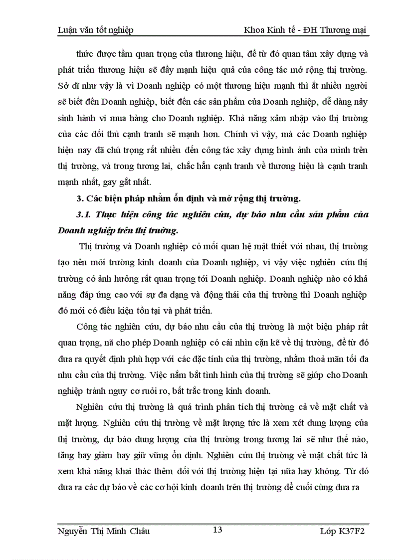 image for page Luận văn tốt nghiệp Cơ sở lý luận về ổn định và mở rộng thị trường của các Doanh nghiệp