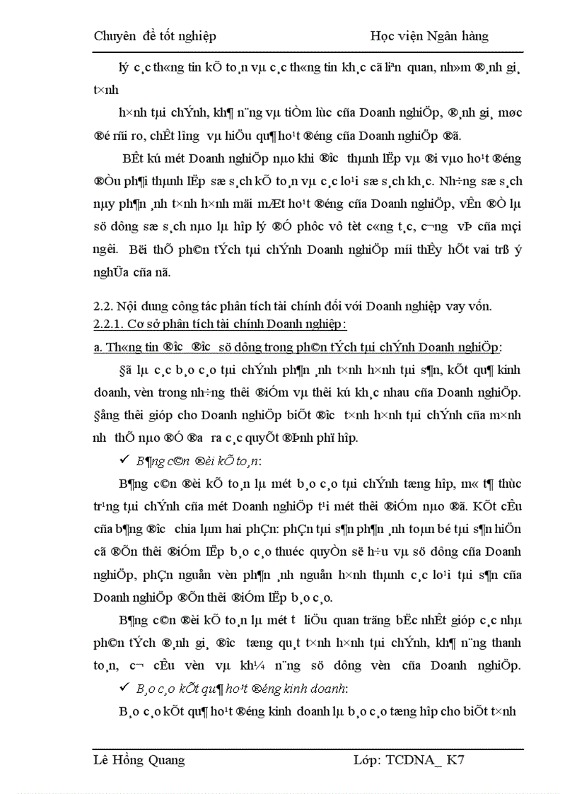 image for page Hoàn thiện công tác phân tích tài chính Doanh nghiệp phục vụ cho hoat động tín dụng tại NHNo&PTNT Từ Liêm