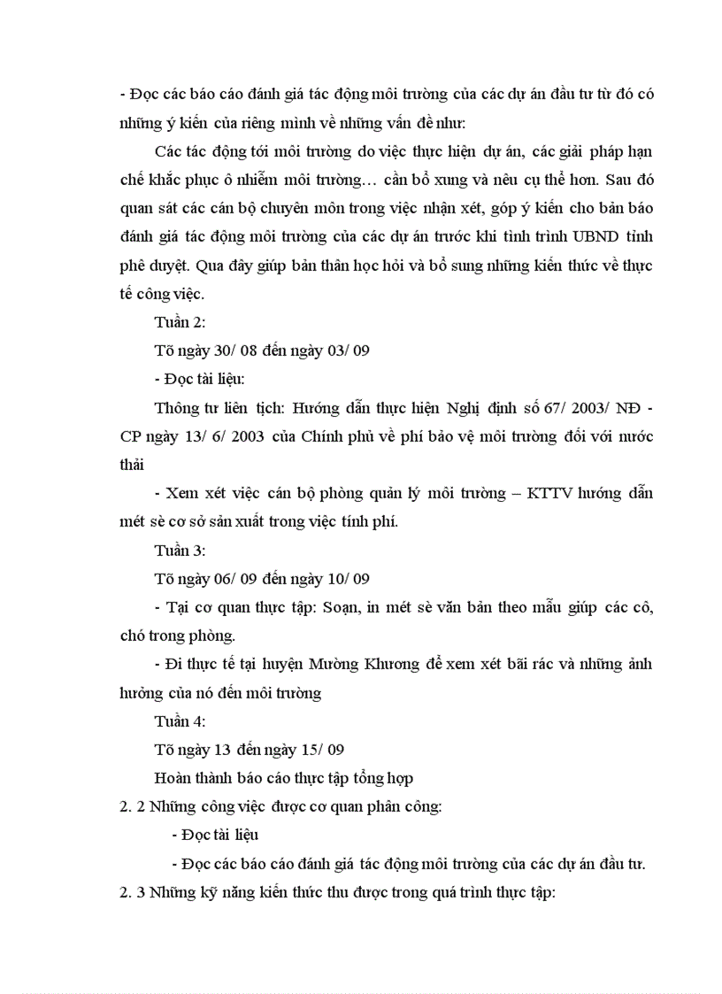 image for page Thực tập tổng hợp tại Sở Tài nguyên & Môi trường tỉnh Lào Cai