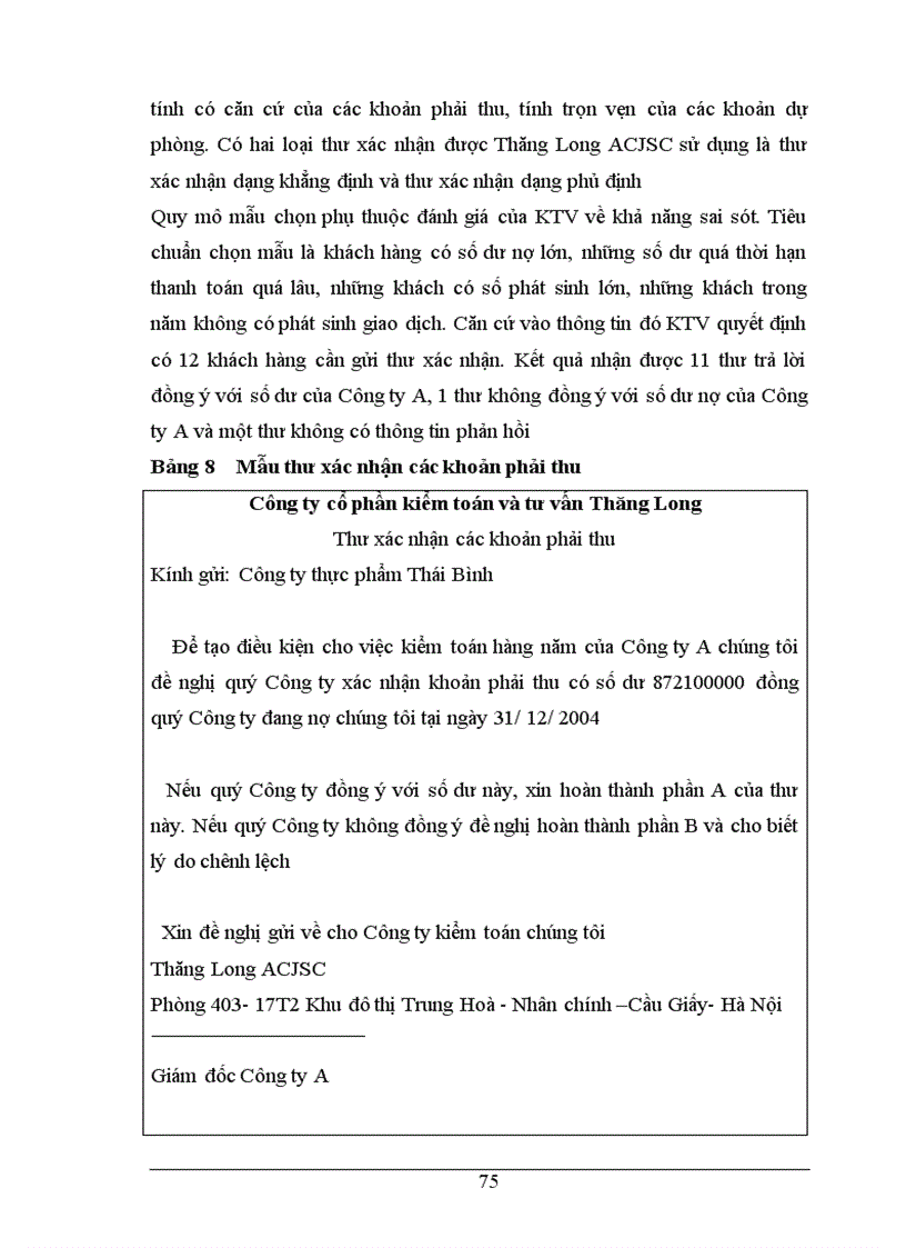 image for page Hoàn thiện quy trình kiểm toán chu trình bán hàng – thu tiền trong kiểm toán báo cáo tài chính do Công ty cổ phần kiểm toán và tư vấn Thăng Long thực hiện