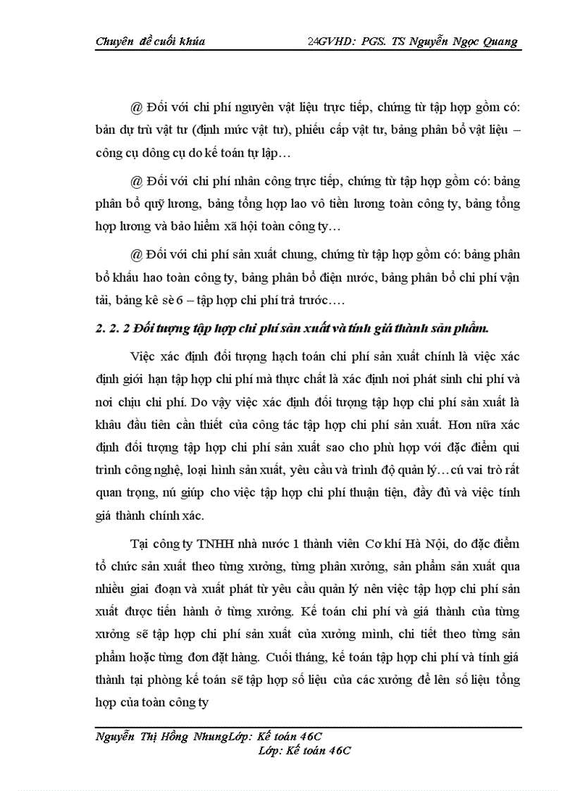 image for page Hoàn thiện kế toán chi phí sản xuất và tính giá thành sản phẩm tại Công ty TNHH Nhà nước một thành viên Cơ khí Hà Nội