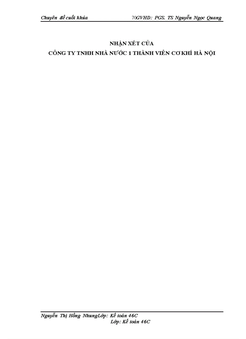 image for page Hoàn thiện kế toán chi phí sản xuất và tính giá thành sản phẩm tại Công ty TNHH Nhà nước một thành viên Cơ khí Hà Nội