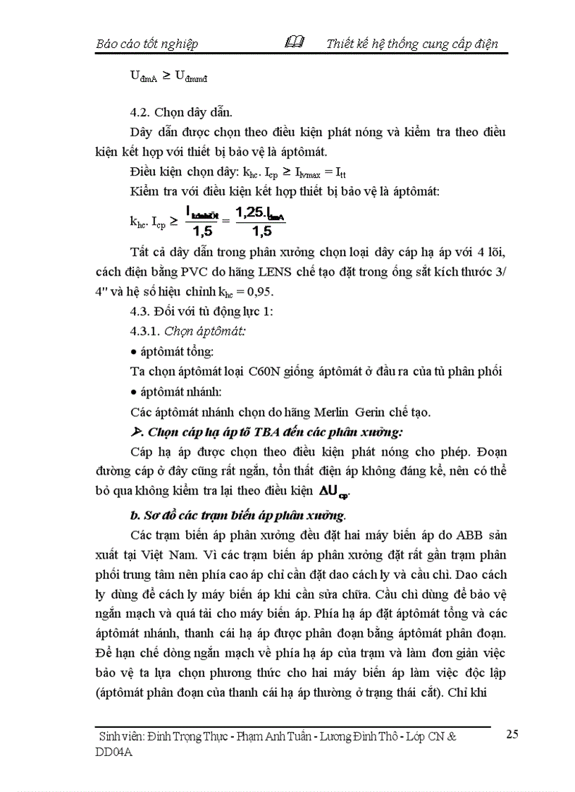 image for page Thiết kế chọn thiết bị lắp đặt hệ thống cung cấp điện cho một xưởng chế biến thức ăn gia súc