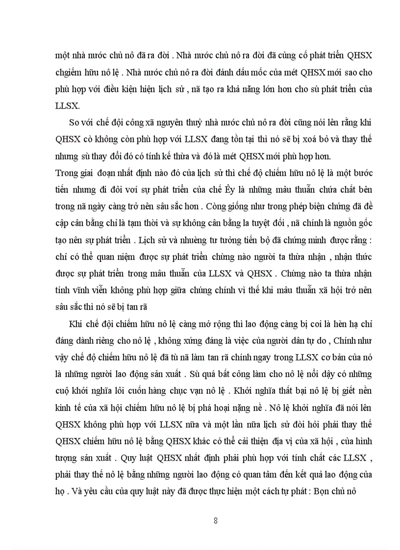 image for page Qua lịch sử phát triển của 3 phương thức sản xuất trước CNTB, chứng minh quy luật QHSX phải phù hợp với tính chất và trình độ phát triển của LLSX