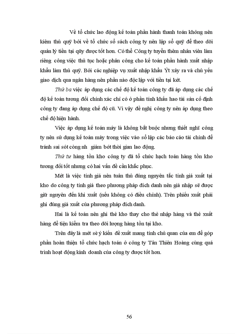 image for page Công việc tổ chức kế toán tại công ty TNHH Thương mại và dịch vụ kỹ thuật Tân Thiên Hoàng.