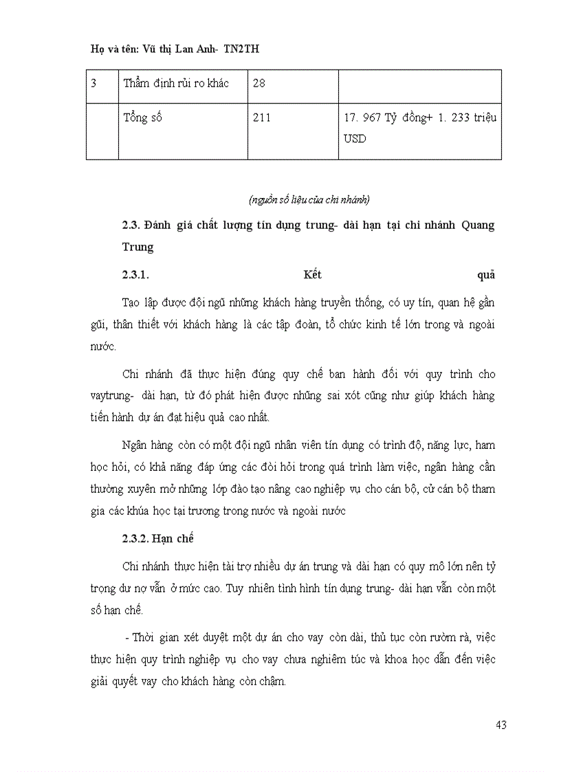 image for page Giai pháp nâng cao chất lượng tín dụng trung- dài hạn tại chi nhánh Quang Trung- Ngân hàng Đầu Tư và Phát Triển Việt Nam