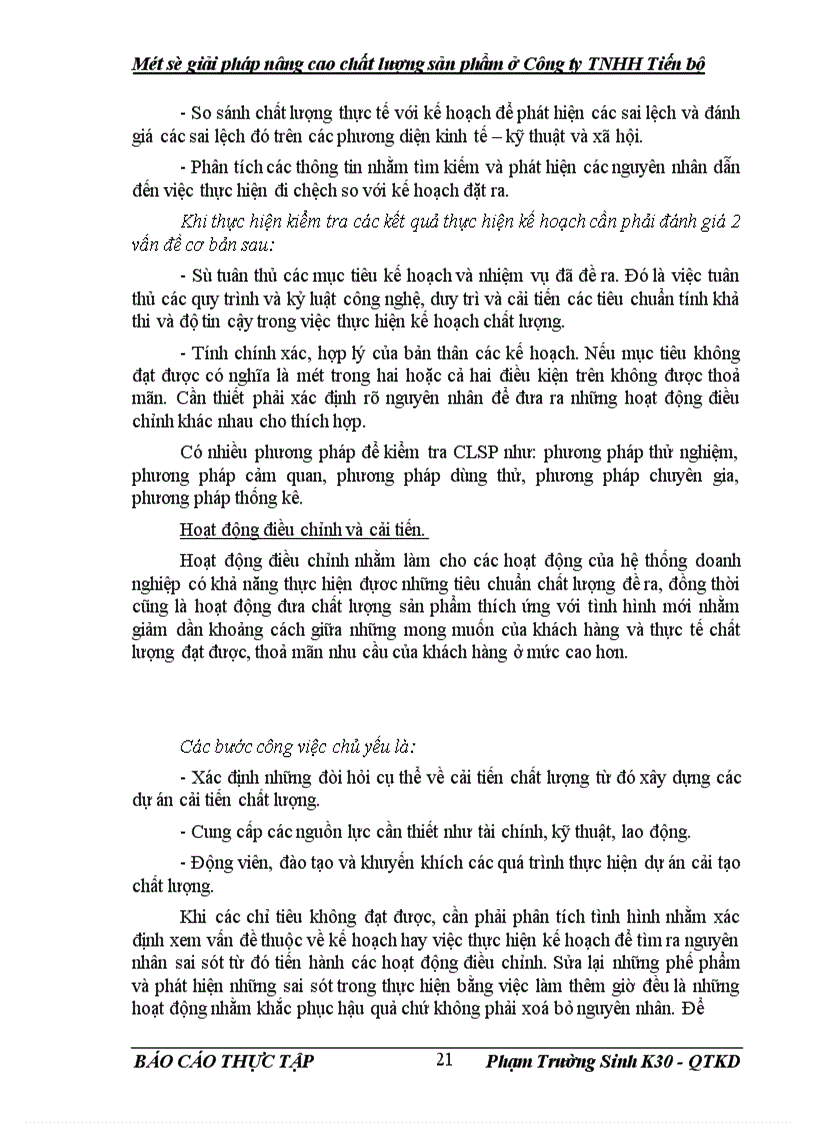 image for page Một số giải pháp nâng cao chất lượng sản phẩm ở Công ty TNHH Tiến Bộ