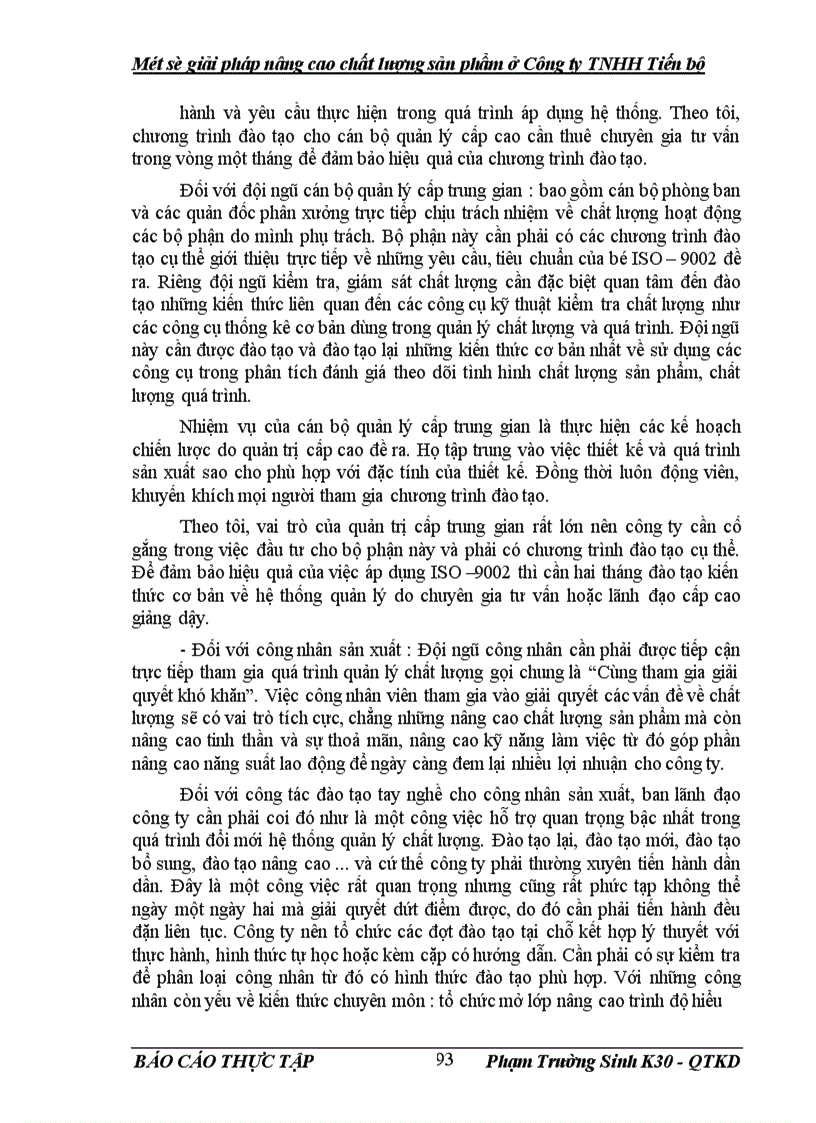 image for page Một số giải pháp nâng cao chất lượng sản phẩm ở Công ty TNHH Tiến Bộ