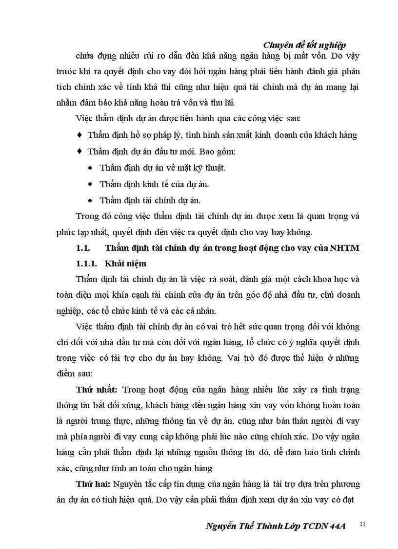 image for page Nâng cao chất lượng thẩm định tài chính dự án trong hoạt động cho vay tại ngân hàng ngoại thương chi nhánh Hà Nội