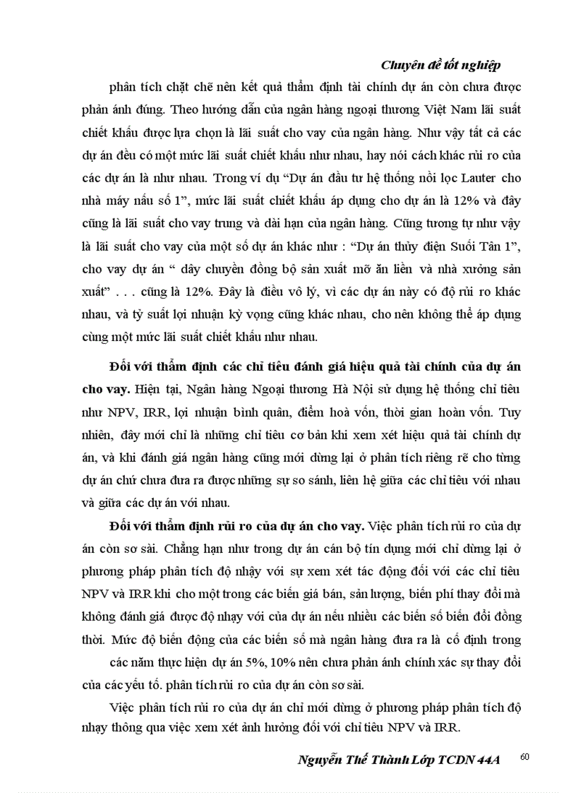 image for page Nâng cao chất lượng thẩm định tài chính dự án trong hoạt động cho vay tại ngân hàng ngoại thương chi nhánh Hà Nội
