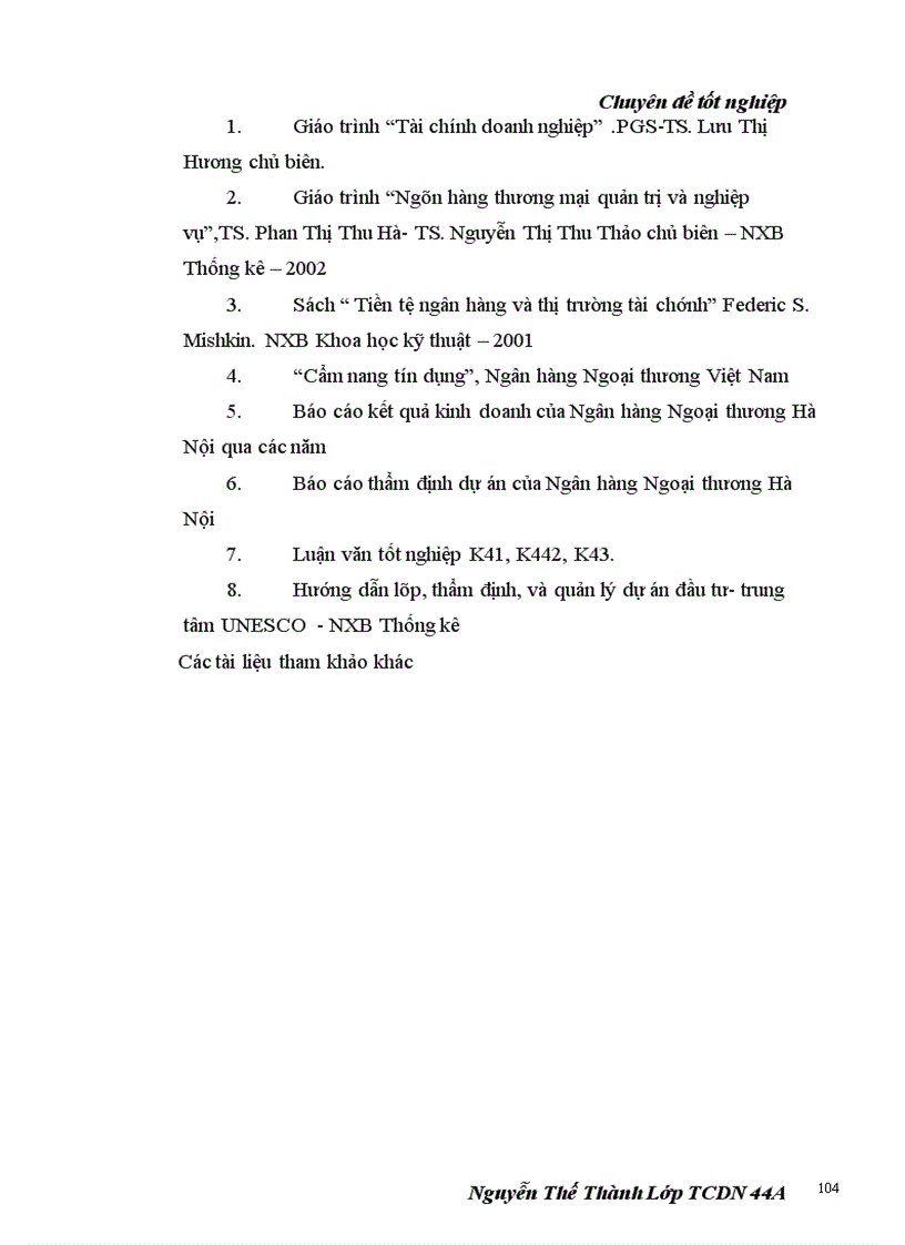 image for page Nâng cao chất lượng thẩm định tài chính dự án trong hoạt động cho vay tại ngân hàng ngoại thương chi nhánh Hà Nội