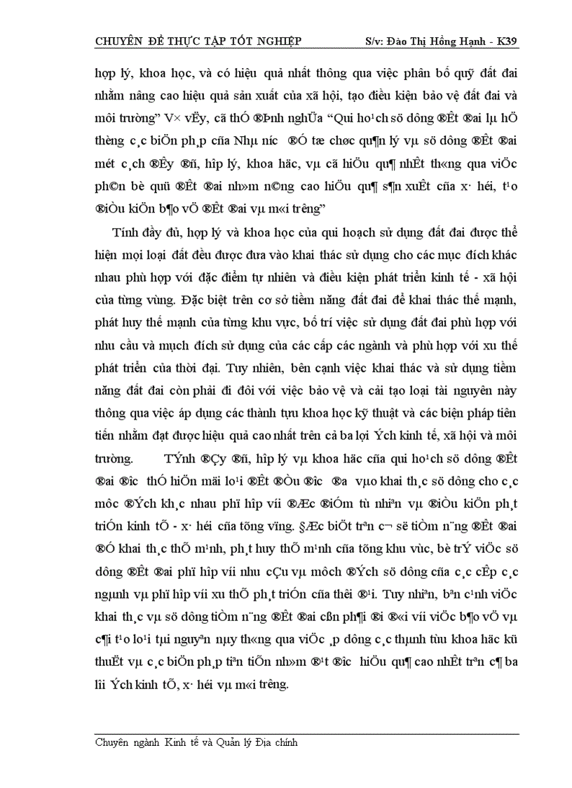 image for page Cơ sở khoa học của quy hoạch sử dụng đất đai huyện Lộc Bình- Tỉnh Lạng Sơn thời kỳ 2001- 2010