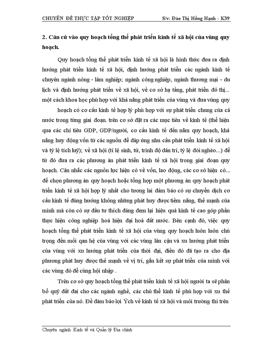 image for page Cơ sở khoa học của quy hoạch sử dụng đất đai huyện Lộc Bình- Tỉnh Lạng Sơn thời kỳ 2001- 2010