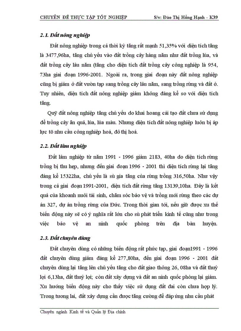 image for page Cơ sở khoa học của quy hoạch sử dụng đất đai huyện Lộc Bình- Tỉnh Lạng Sơn thời kỳ 2001- 2010
