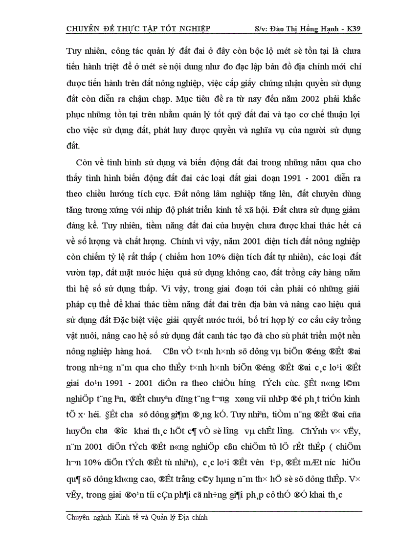 image for page Cơ sở khoa học của quy hoạch sử dụng đất đai huyện Lộc Bình- Tỉnh Lạng Sơn thời kỳ 2001- 2010
