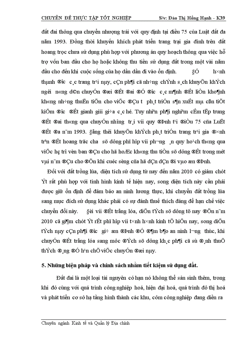 image for page Cơ sở khoa học của quy hoạch sử dụng đất đai huyện Lộc Bình- Tỉnh Lạng Sơn thời kỳ 2001- 2010