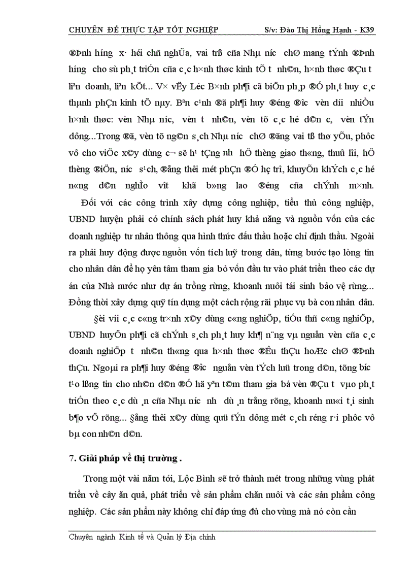 image for page Cơ sở khoa học của quy hoạch sử dụng đất đai huyện Lộc Bình- Tỉnh Lạng Sơn thời kỳ 2001- 2010